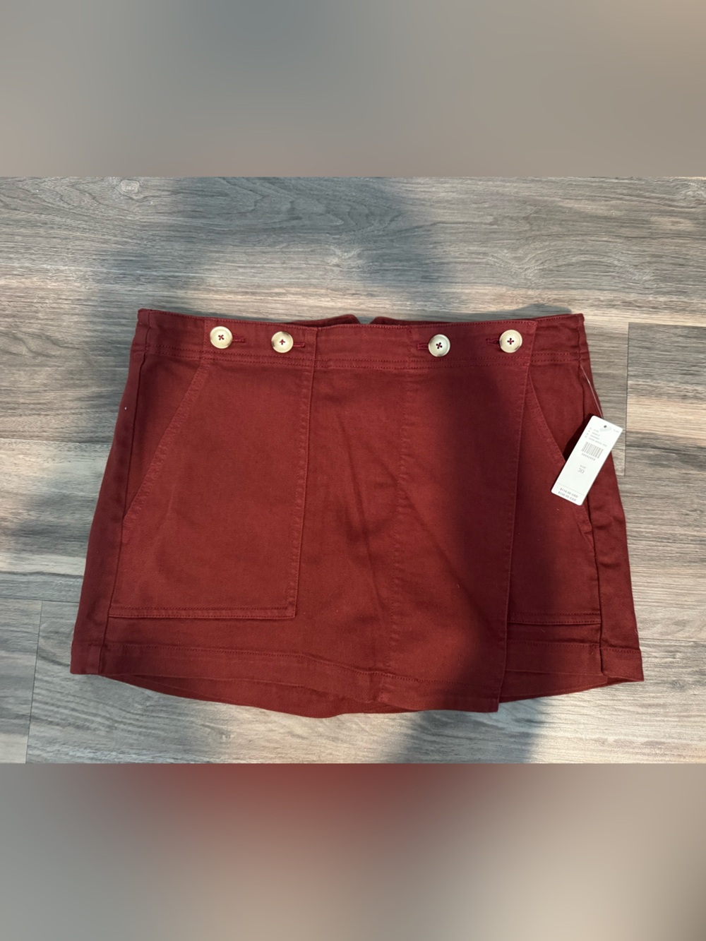 Pilcro Rust-Brown High-Rise Skort - Picture 3 of 7